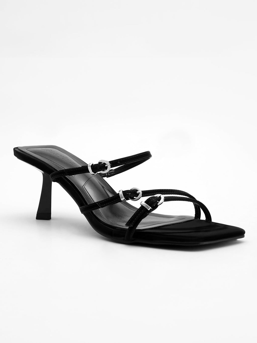 Square Toe Strappy Heeled Sandals — Svelte Chic