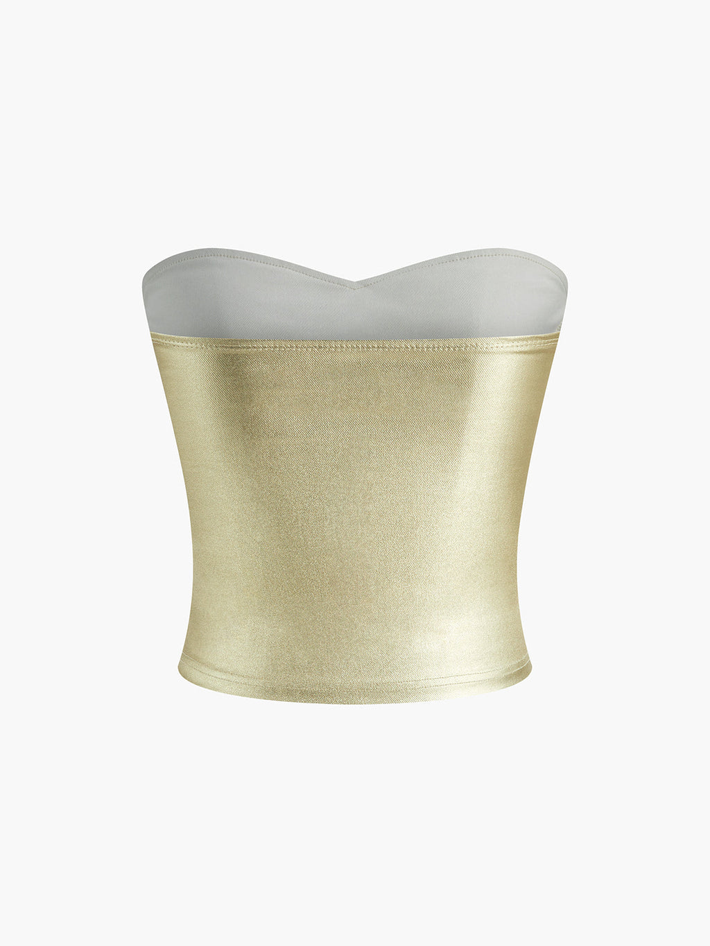 Vintage Purl Strapless Top — Gold — Svelte Chic