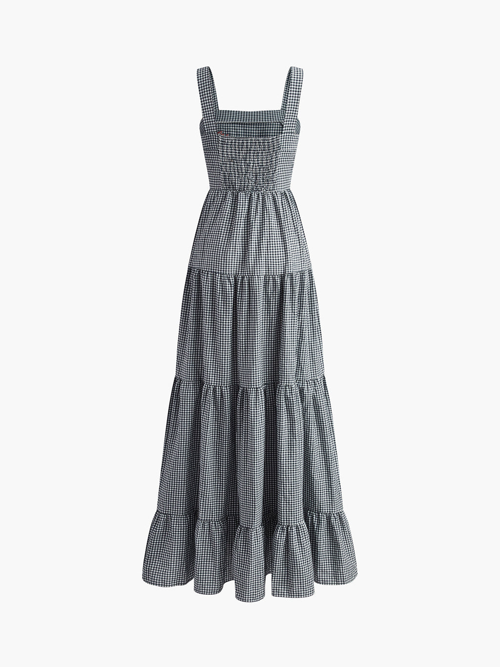Embroidered Square Neck Maxi Dress — Black — Svelte Chic