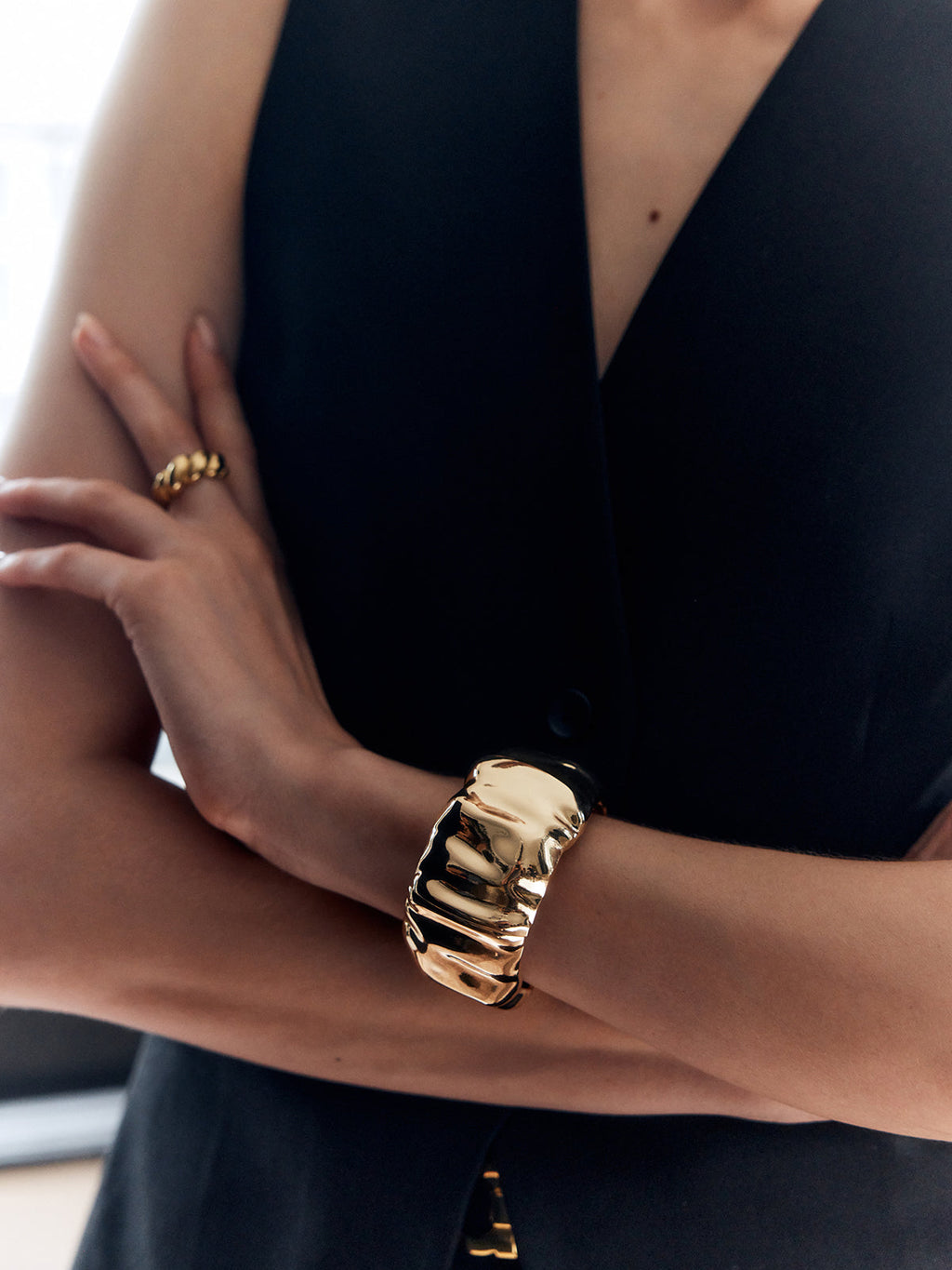 Vintage Cuff Bracelet — Gold in Gold — Svelte Chic
