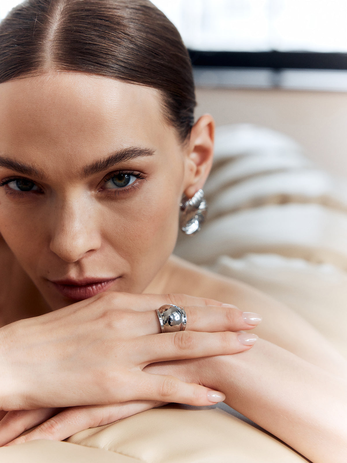 Silver Plated Ring — One Size in Silver — Svelte Chic