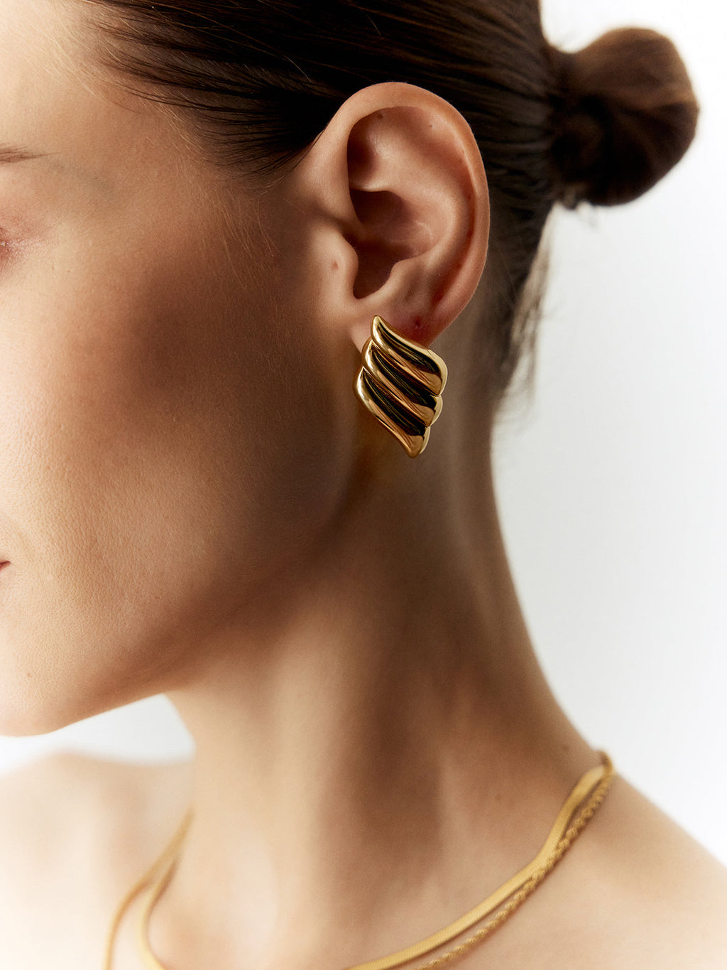 Three Layer Wing Earrings — 18k Gold Plated — Svelte Chic
