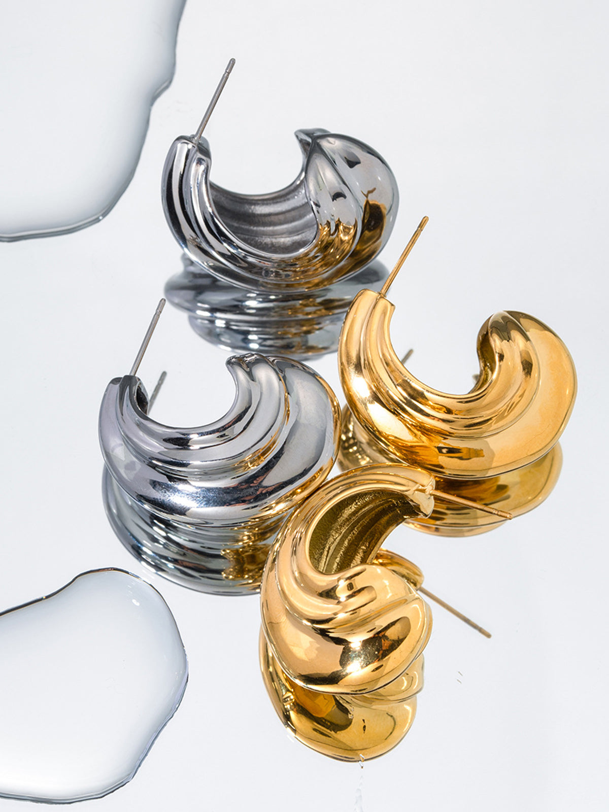 Spiral Earrings — 18k Gold & Silver Plated — Svelte Chic
