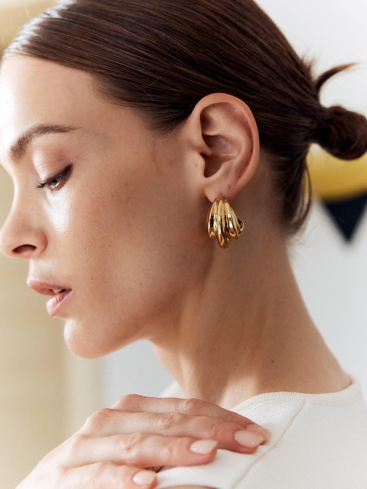 Spiral Earrings — 18k Gold & Silver Plated in Gold — Svelte Chic
