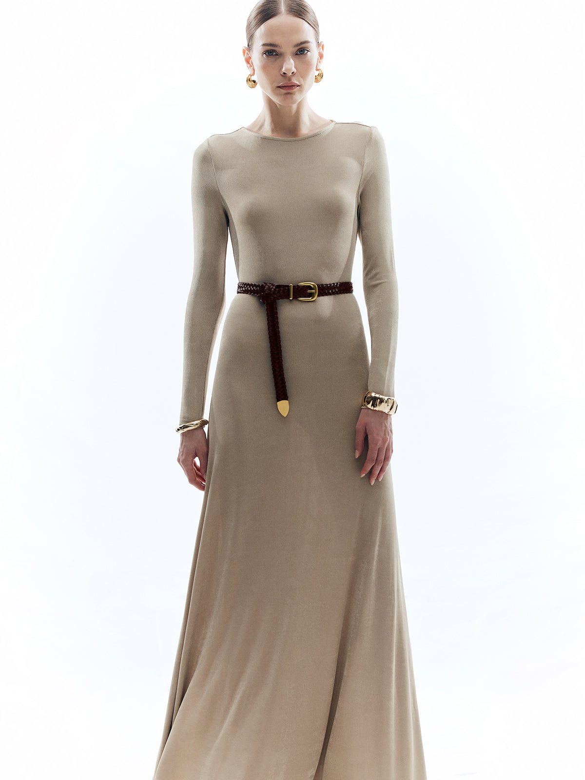 Vintage Woven Belt — Dark Brown — Svelte Chic