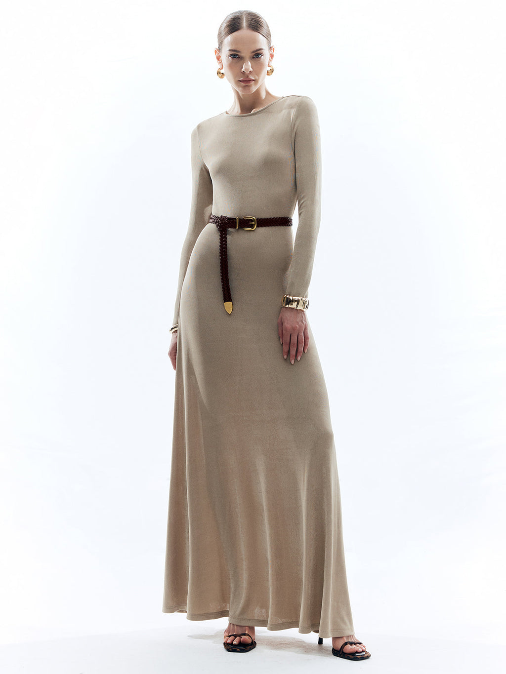 Vintage Woven Belt — Dark Brown — Svelte Chic