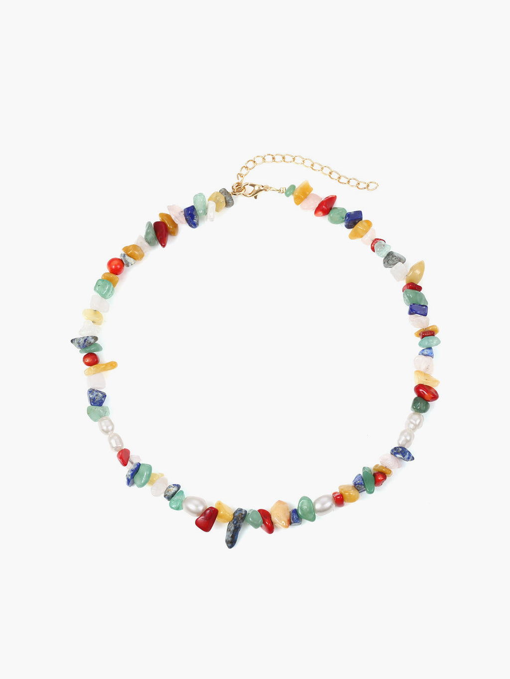 Bohemian Gravel Necklace — Multicolour in Multicolor — Svelte Chic