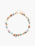 Bohemian Gravel Necklace — Multicolour in Multicolor — Svelte Chic