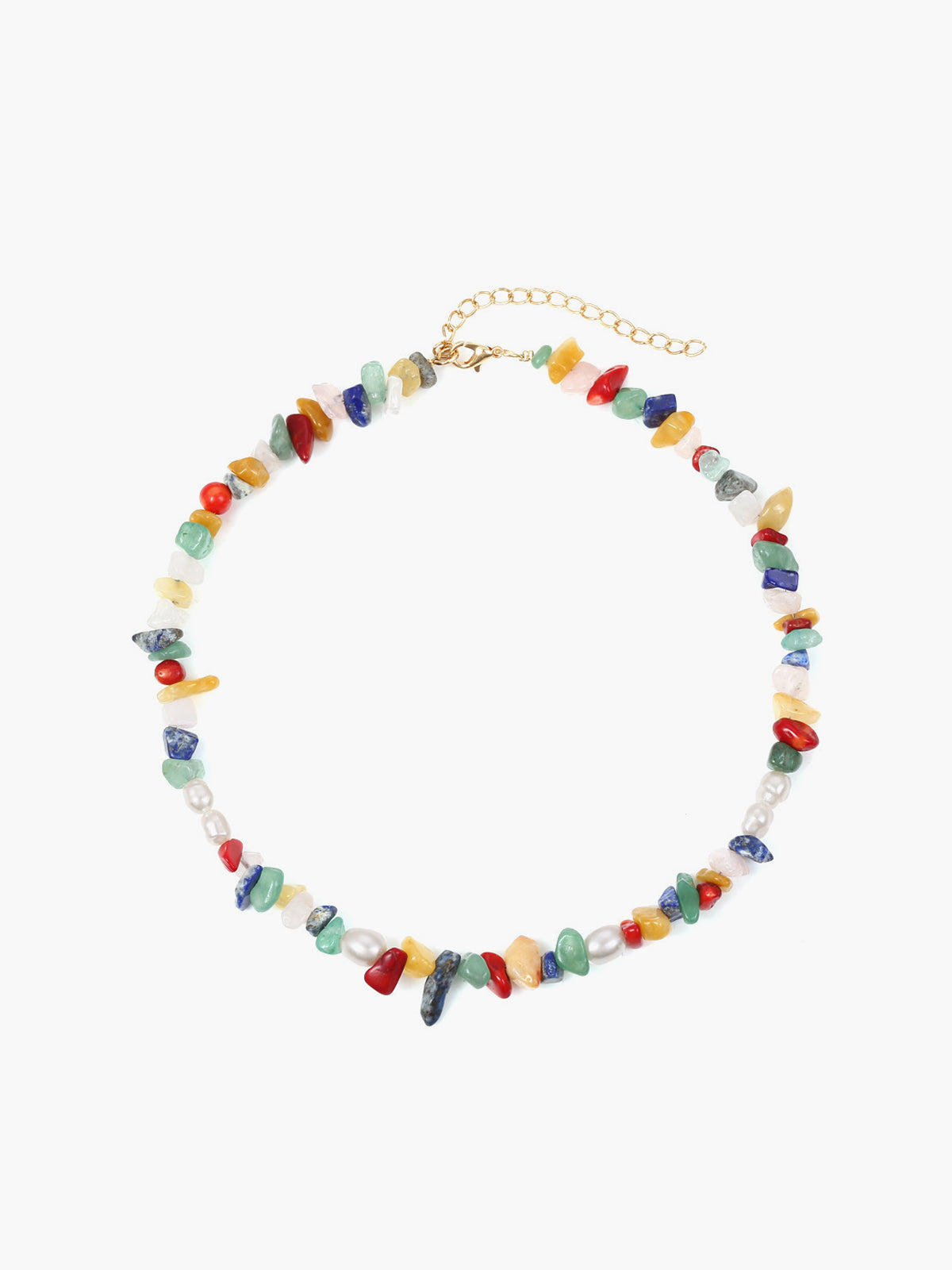 Bohemian Gravel Necklace — Multicolour in Multicolor — Svelte Chic