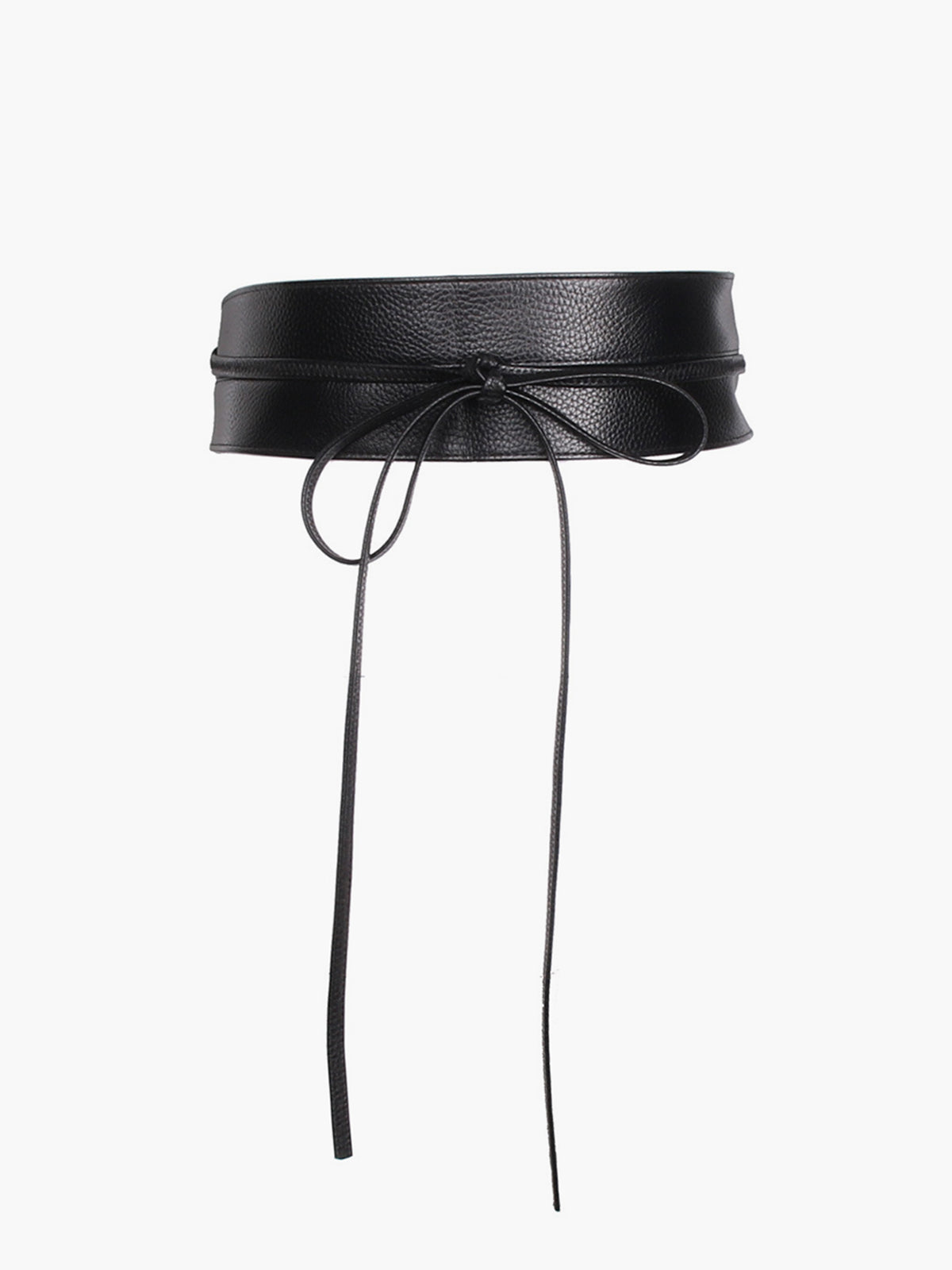 Wide Ribbon Belt — Black in Black — Svelte Chic