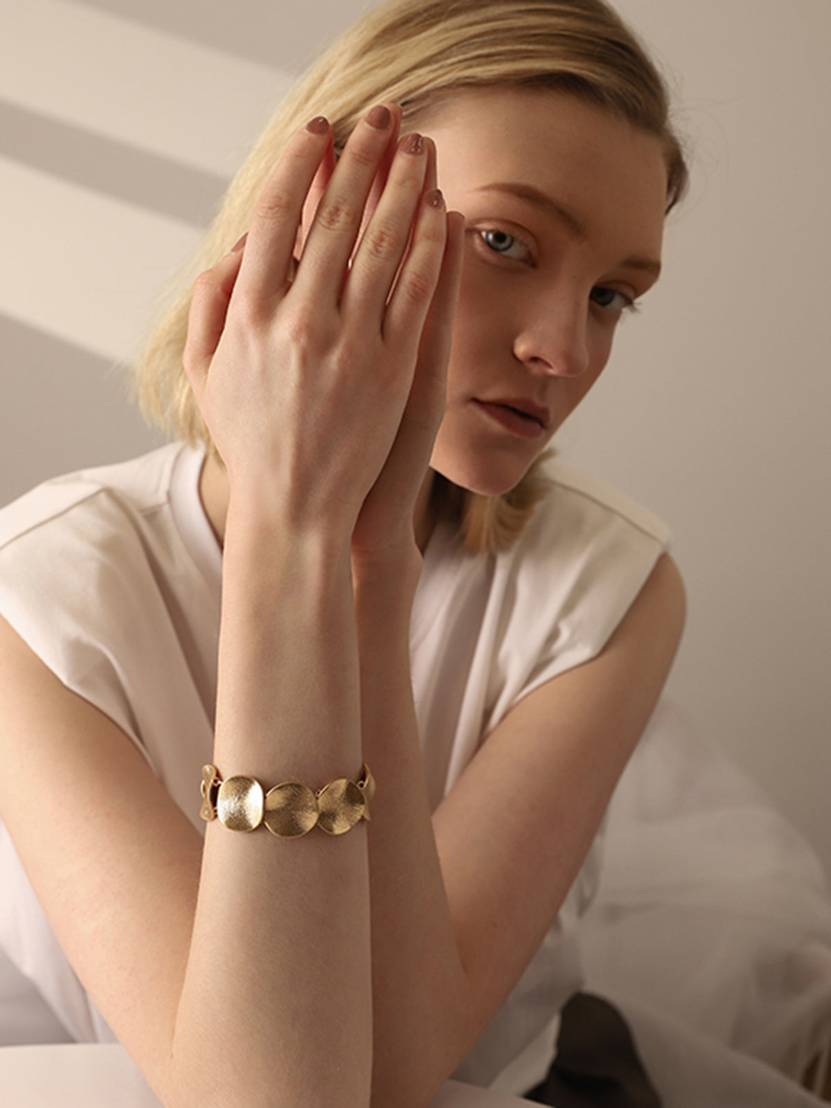 Screw Cuff Bracelet — Gold — Svelte Chic