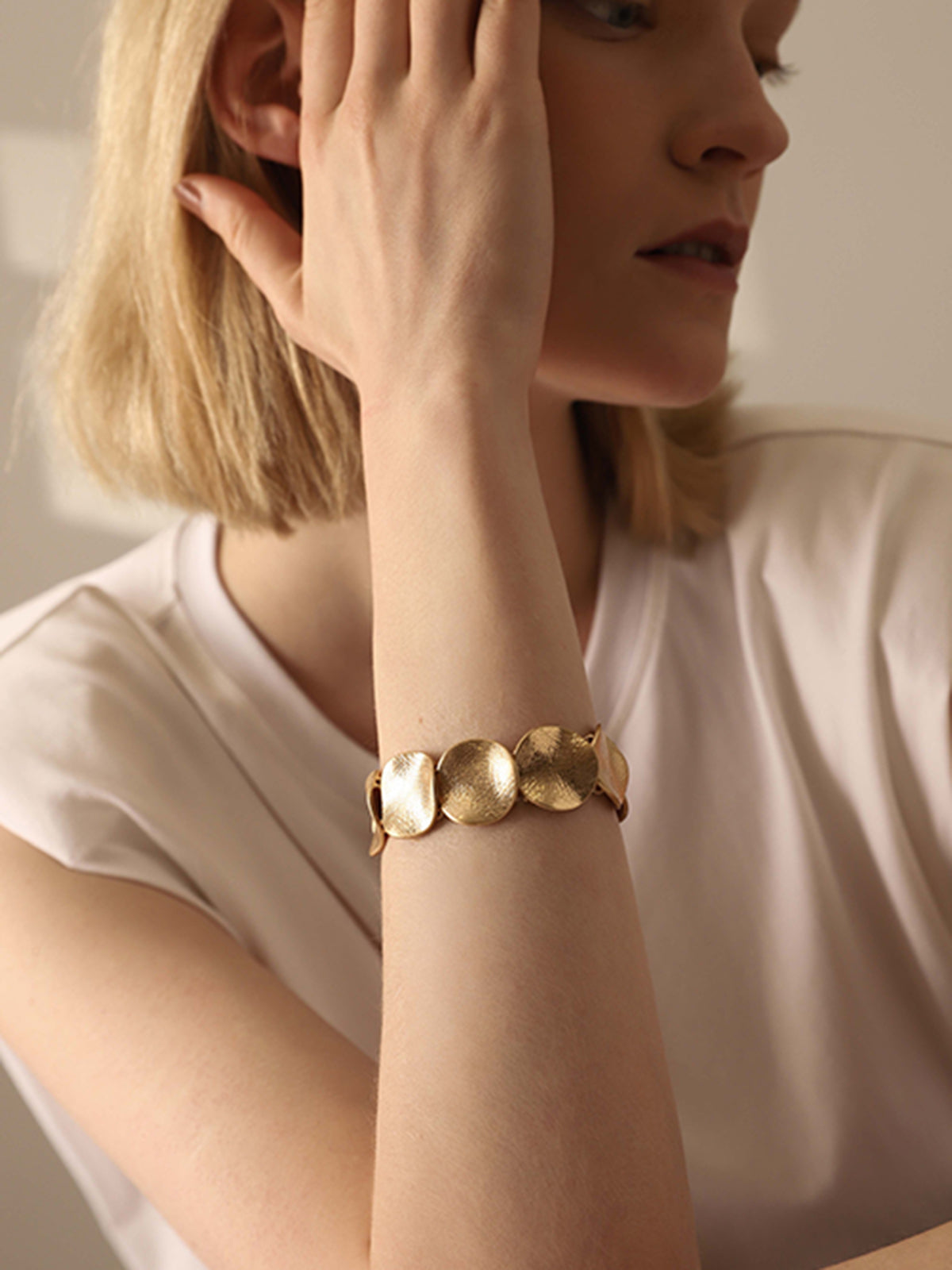 Screw Cuff Bracelet — Gold in Gold — Svelte Chic