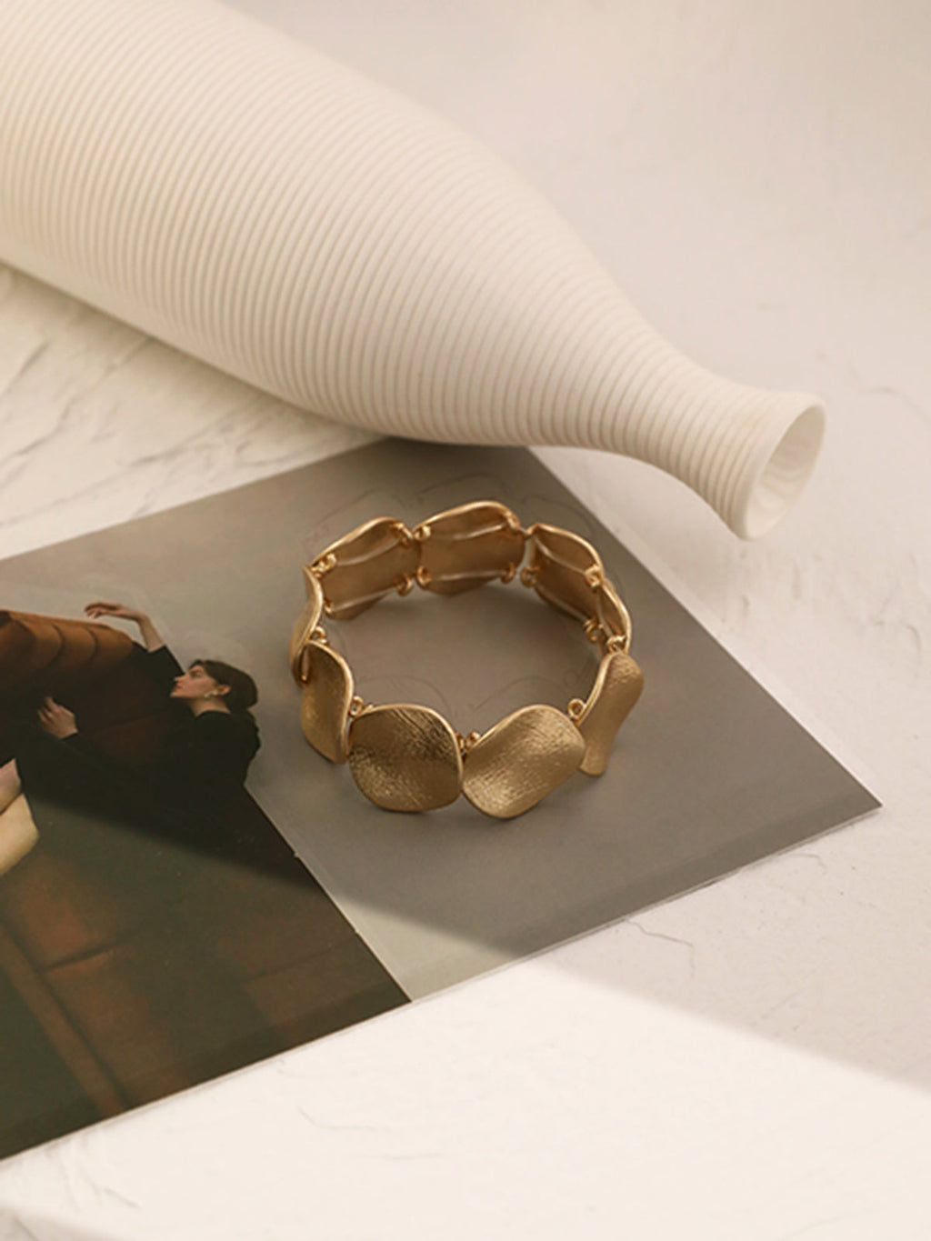 Screw Cuff Bracelet — Gold — Svelte Chic