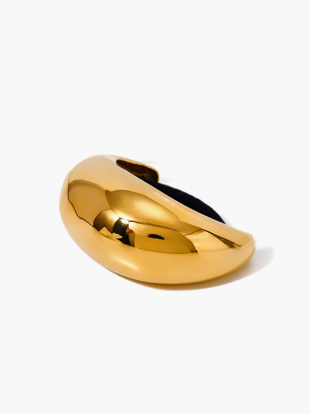 Metal Elastic Hair Tie — Gold Titanium Steel — Svelte Chic