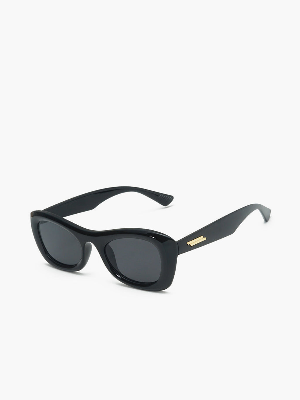 Cat Eye Sunglasses — Black & Gold in Black — Svelte Chic