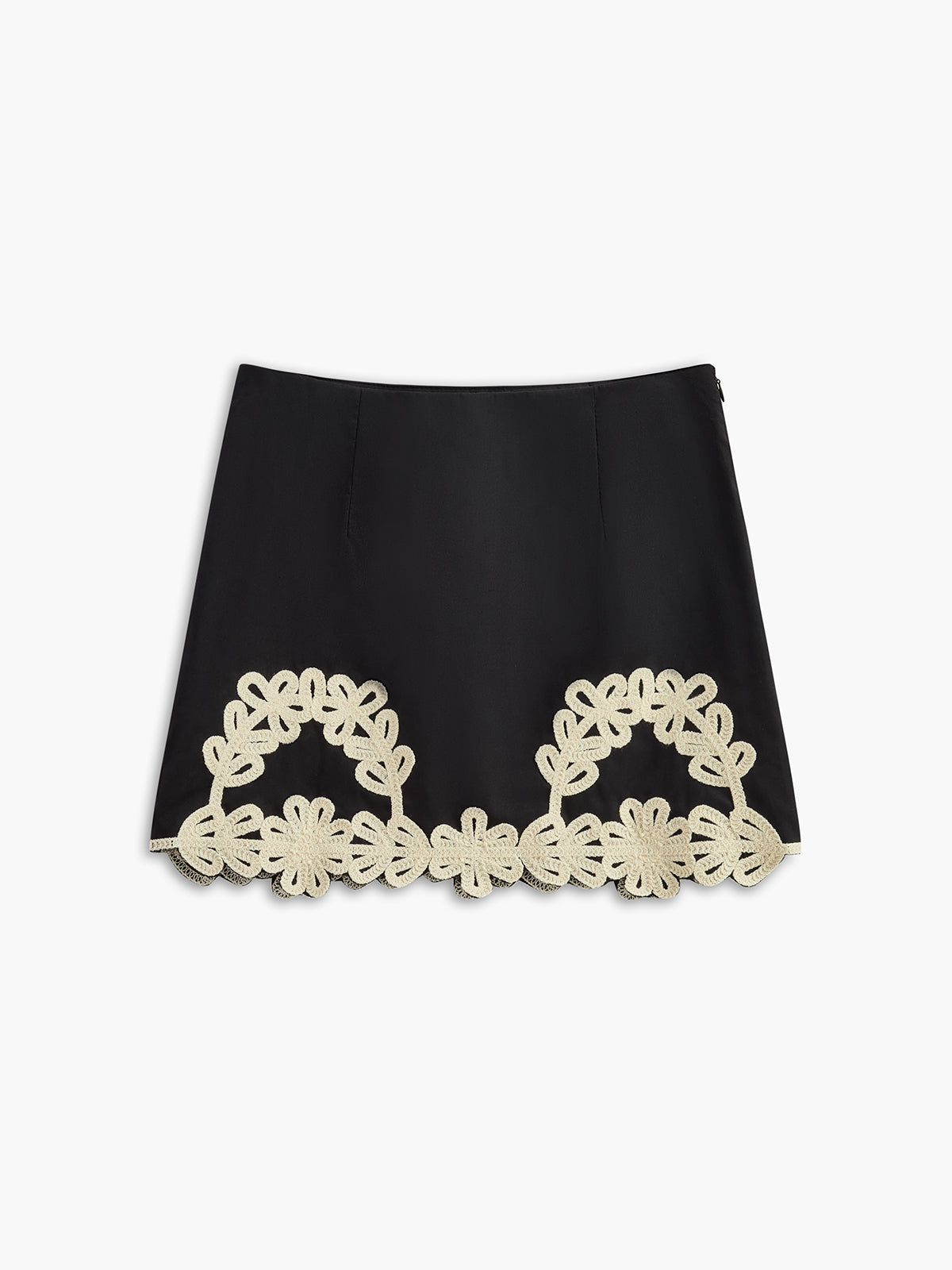 Embroidered Sleeveless Skirt Set — Black — Svelte Chic