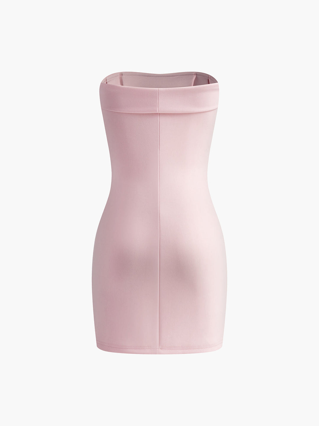 Straplez Solid Abiye Elbise