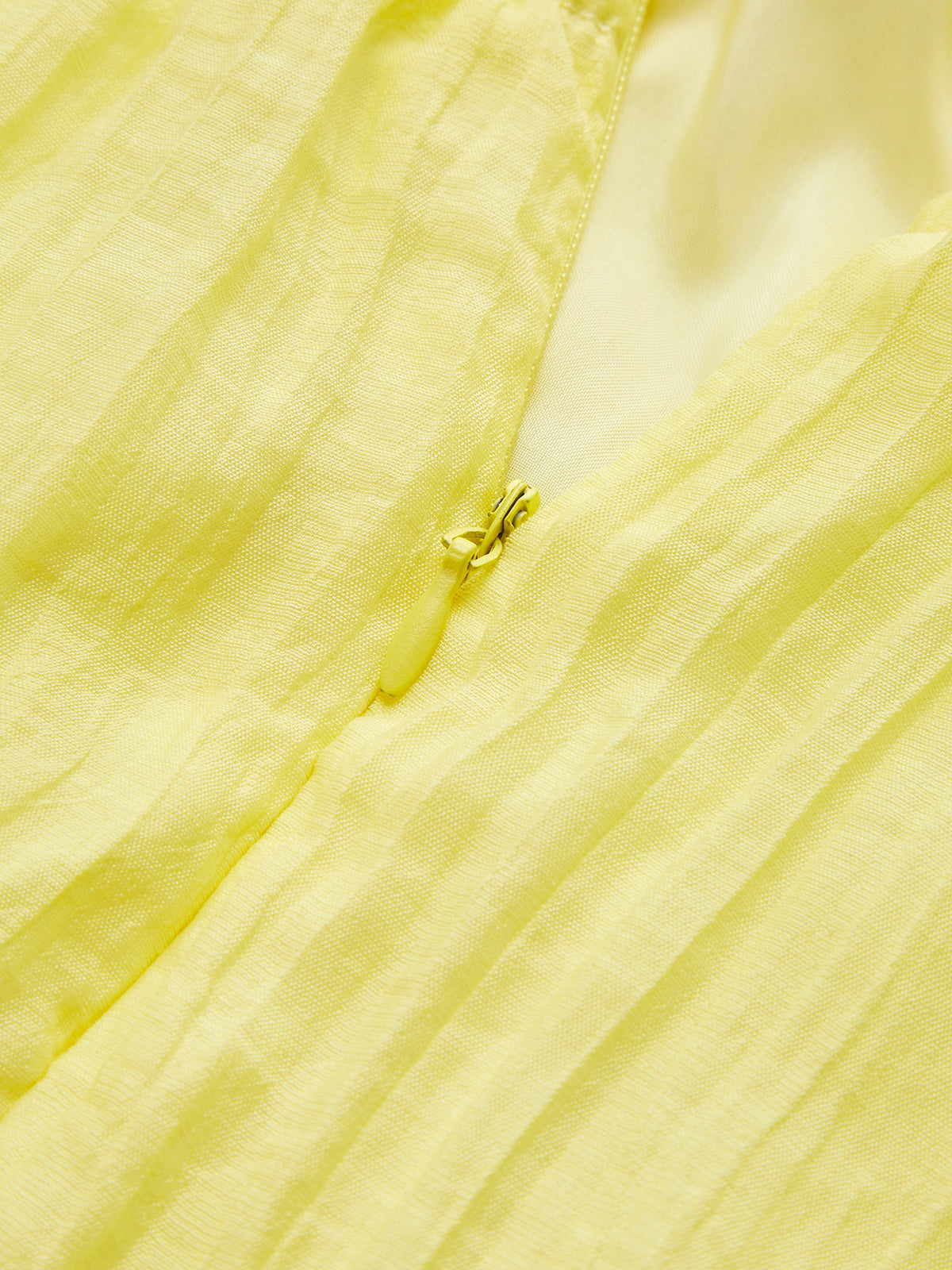 Lettuce Trim Pleated Maxi Dress — Yellow — Svelte Chic