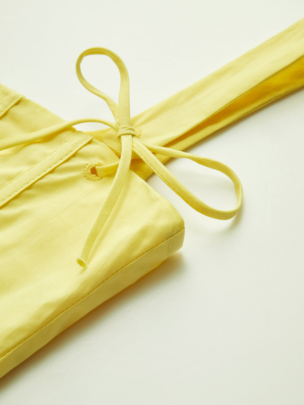 Bow Strap Corset Top — Yellow Open Back — Svelte Chic