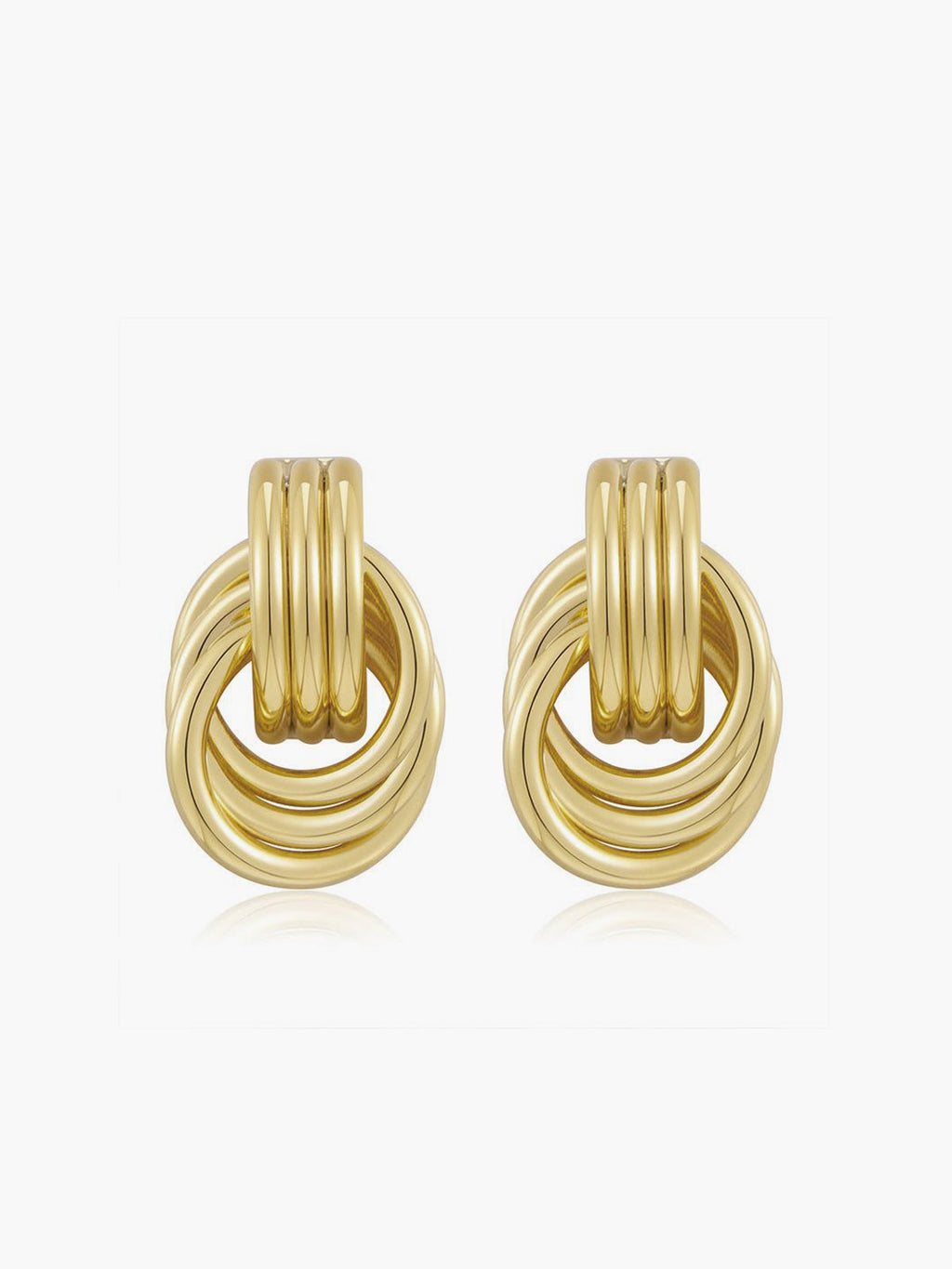 Multi-Ring Drop Earrings — Gold in Gold — Svelte Chic