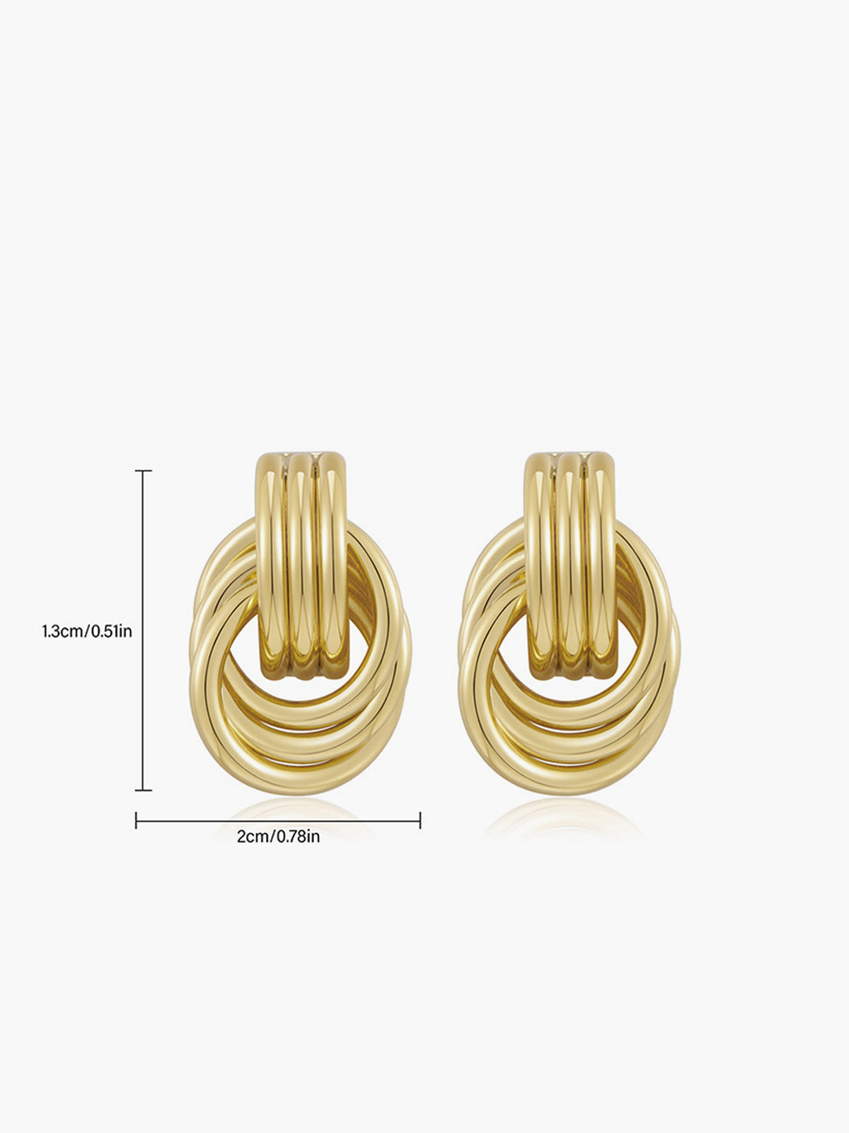 Multi-Ring Drop Earrings — Gold — Svelte Chic