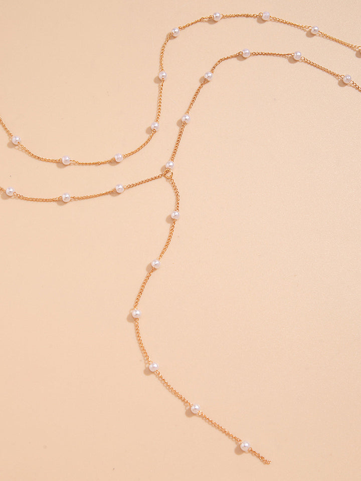 Altın Kaplama El Yapımı İnci Kolye