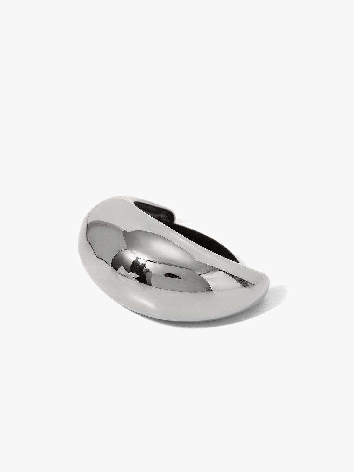 Metal Elastic Hair Tie — Gold Titanium Steel in Silver — Svelte Chic