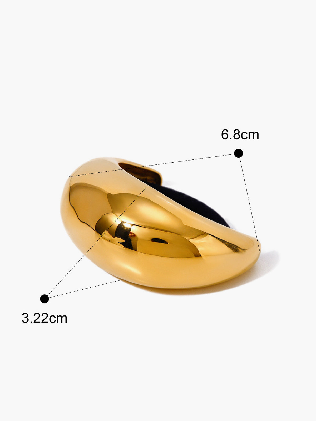 Metal Elastic Hair Tie — Gold Titanium Steel — Svelte Chic