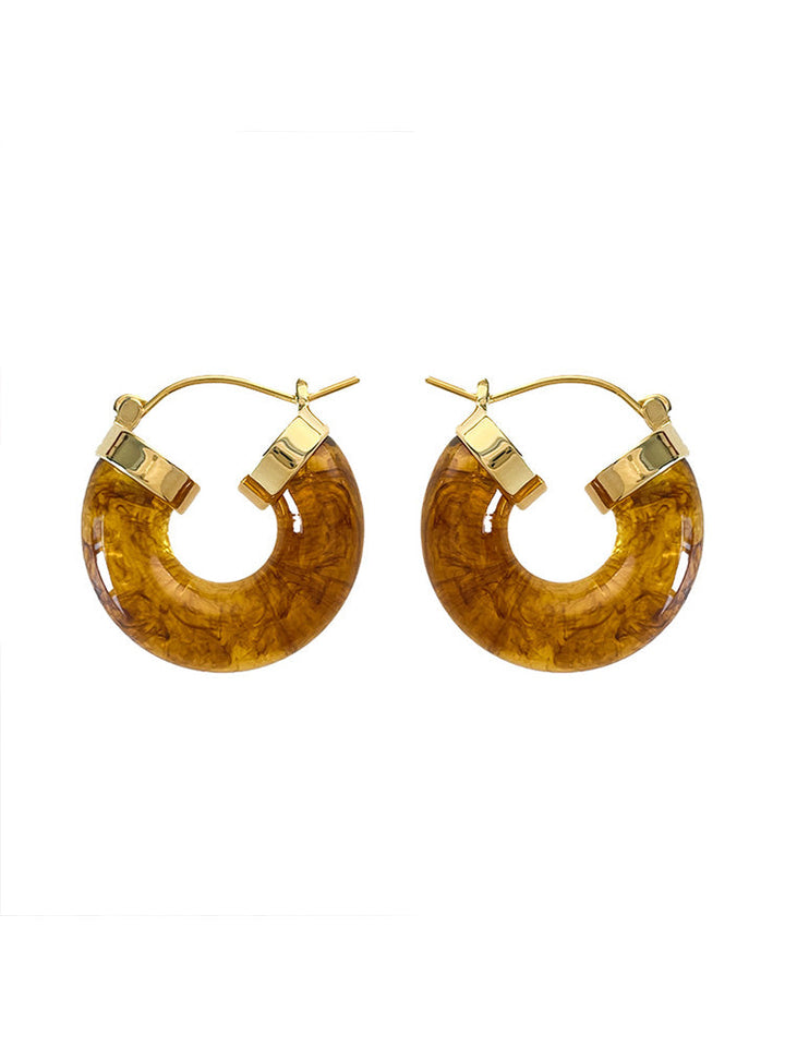 Vintage Akrilik Reçine Küpeler