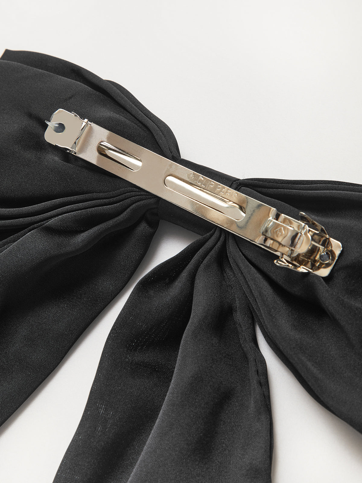 Satin Bow Hair Claw — Black — Svelte Chic
