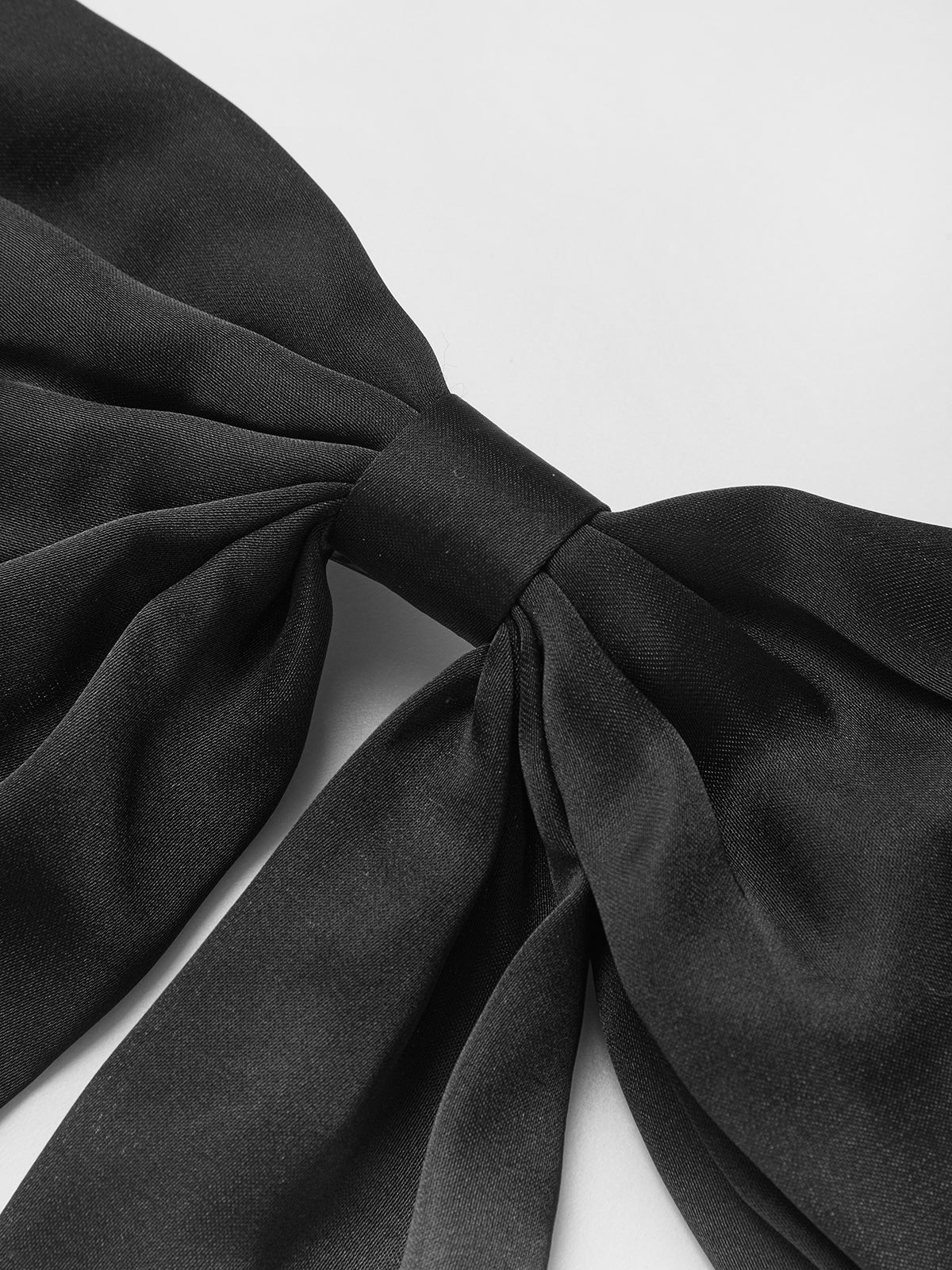 Satin Bow Hair Claw — Black — Svelte Chic