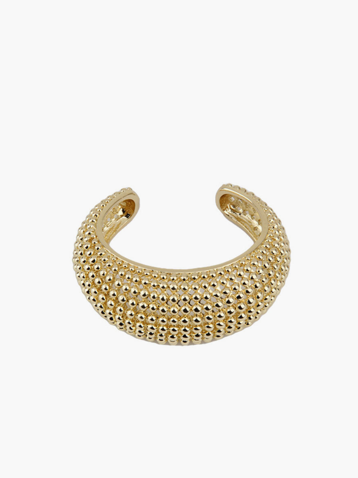 Vintage Openwork Beaded Bangle — Gold — Svelte Chic