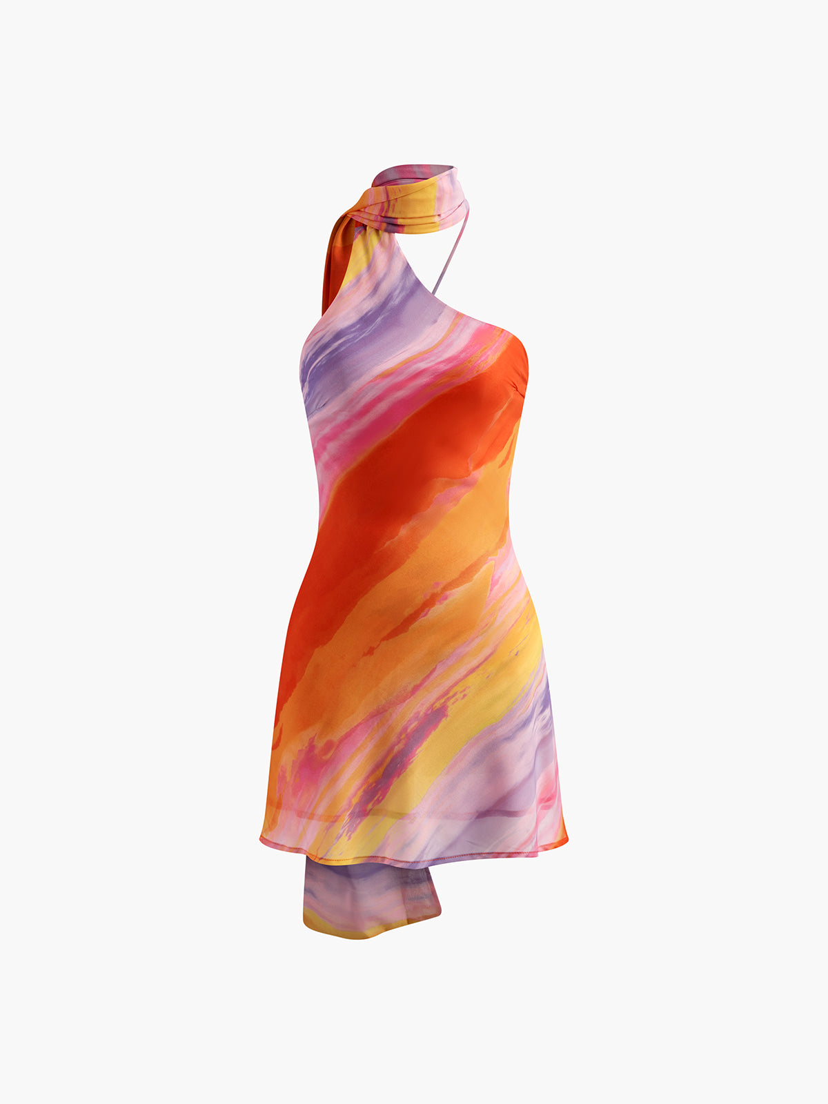 Solara Halter Dress in Multicolor — Svelte Chic