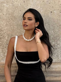 Acrylic Bead Necklace — Off-White in Off-White — Svelte Chic