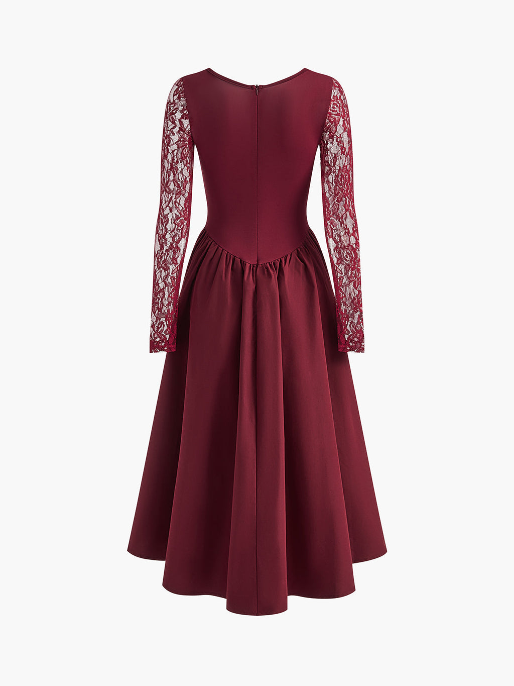 Pleated Lace Sleeve Maxi Dress — Svelte Chic