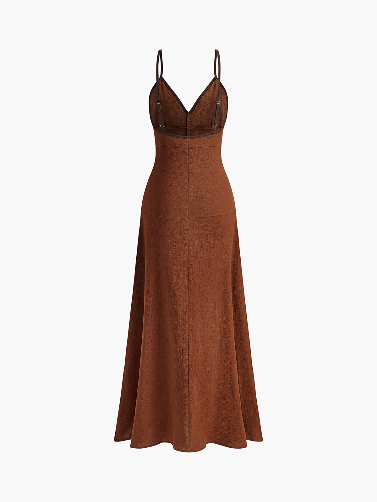 Contrast Binding Button Cami Maxi Dress — Svelte Chic