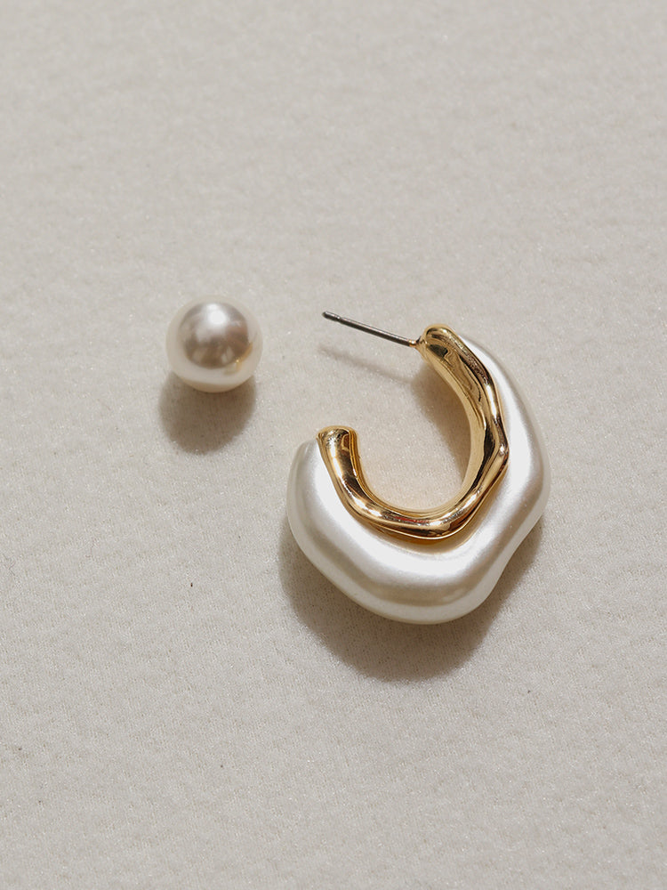 Pearl Drop Earrings — Gold — Svelte Chic