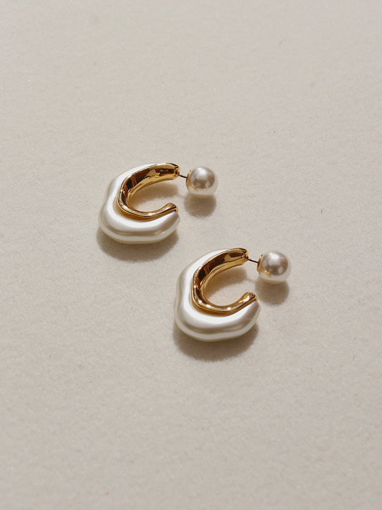 Pearl Drop Earrings — Gold in Gold — Svelte Chic