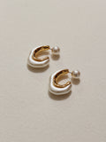 Pearl Drop Earrings — Gold in Gold — Svelte Chic
