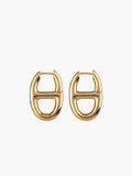 Minimalist Oval Earrings — Gold in Gold — Svelte Chic