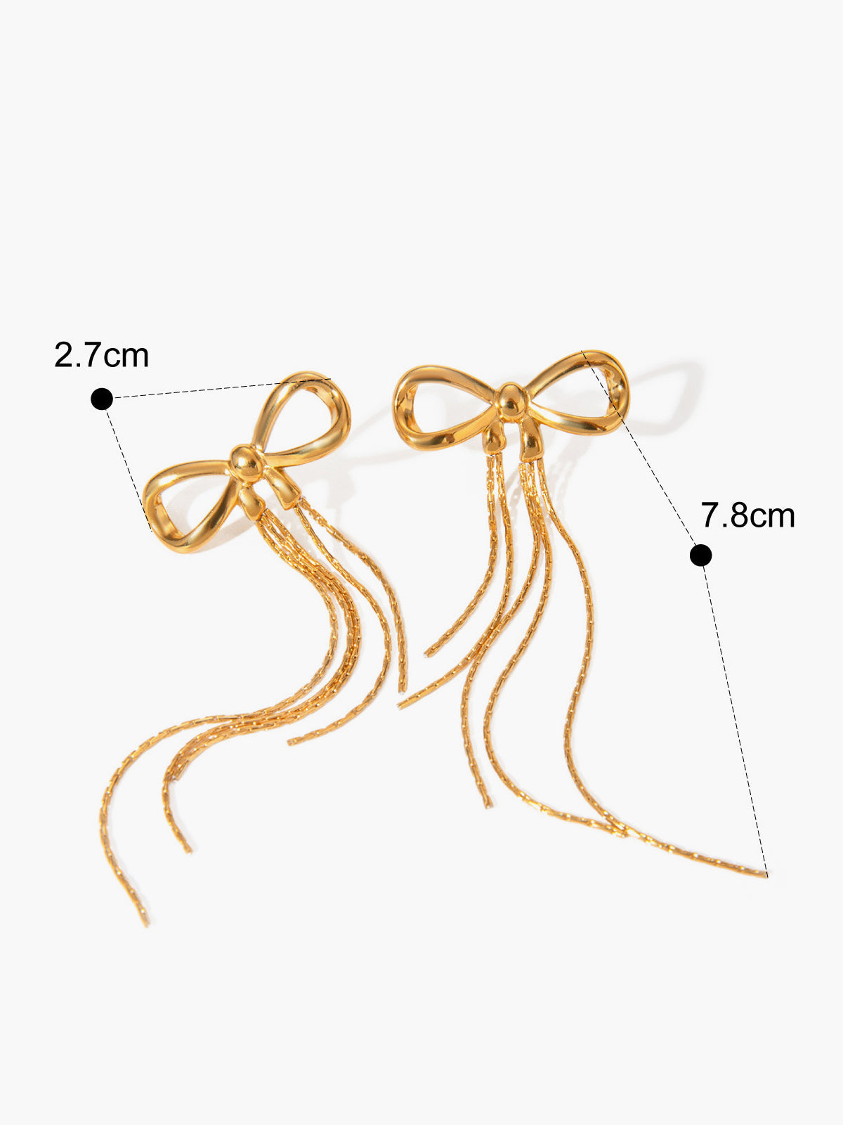 Golden Bow Earrings — Titanium Steel — Svelte Chic