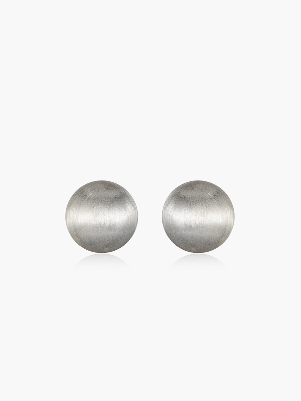 Russ Half-Dome Earrings — Gold in Silver — Svelte Chic