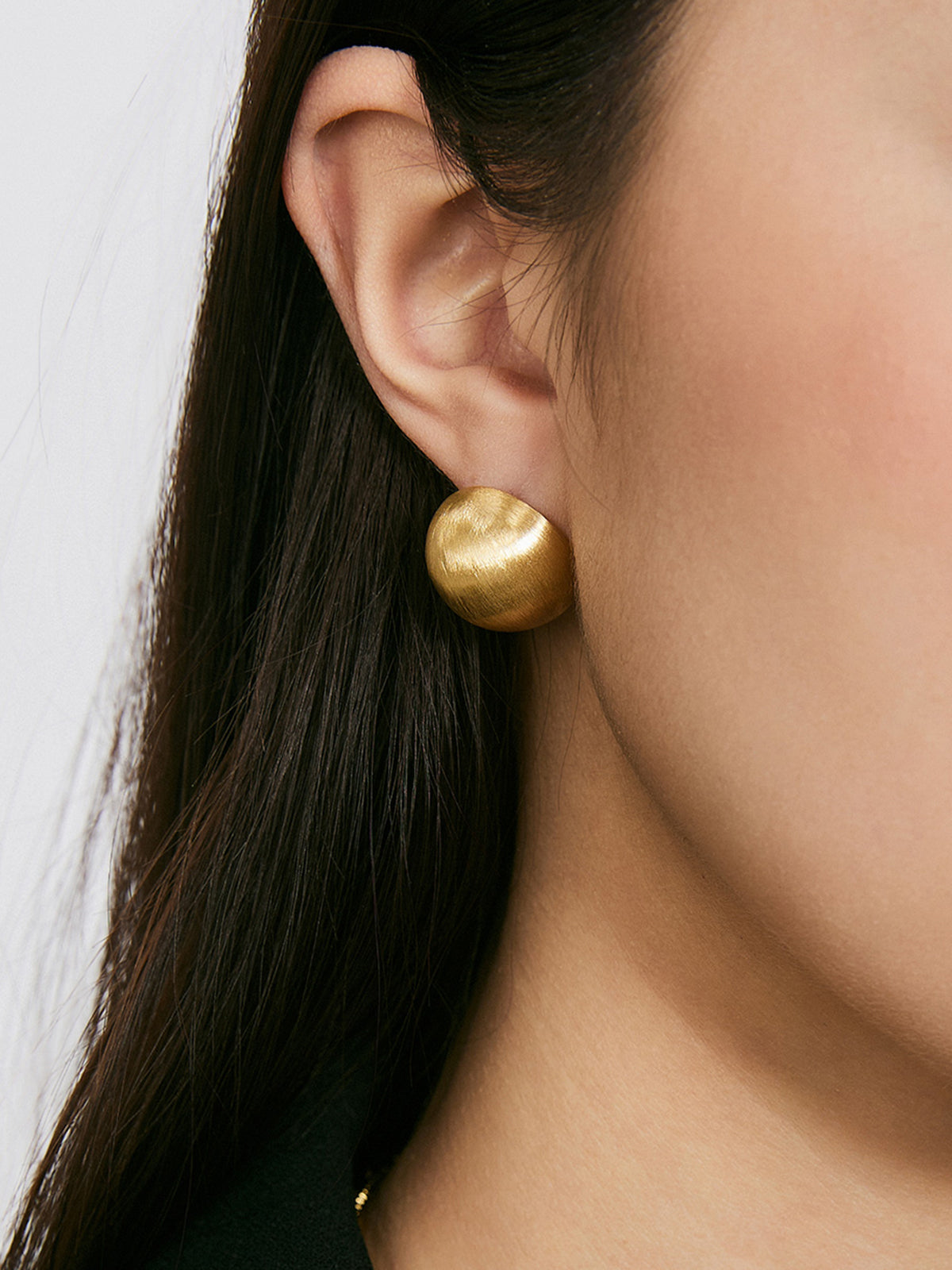 Russ Half-Dome Earrings — Gold — Svelte Chic