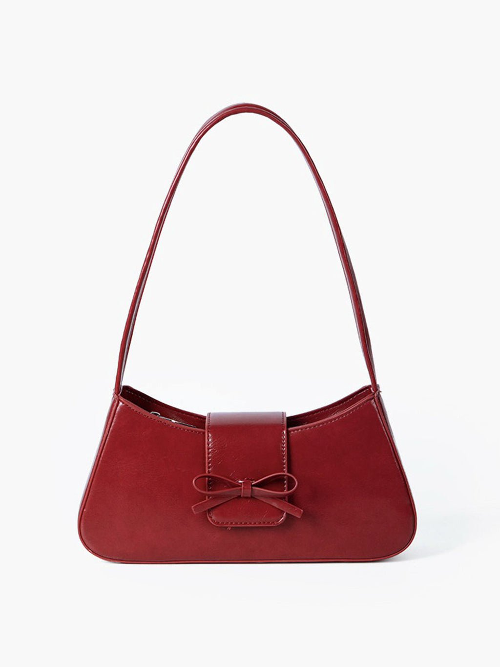 Cara Bow Shoulder Bag — Red — Svelte Chic