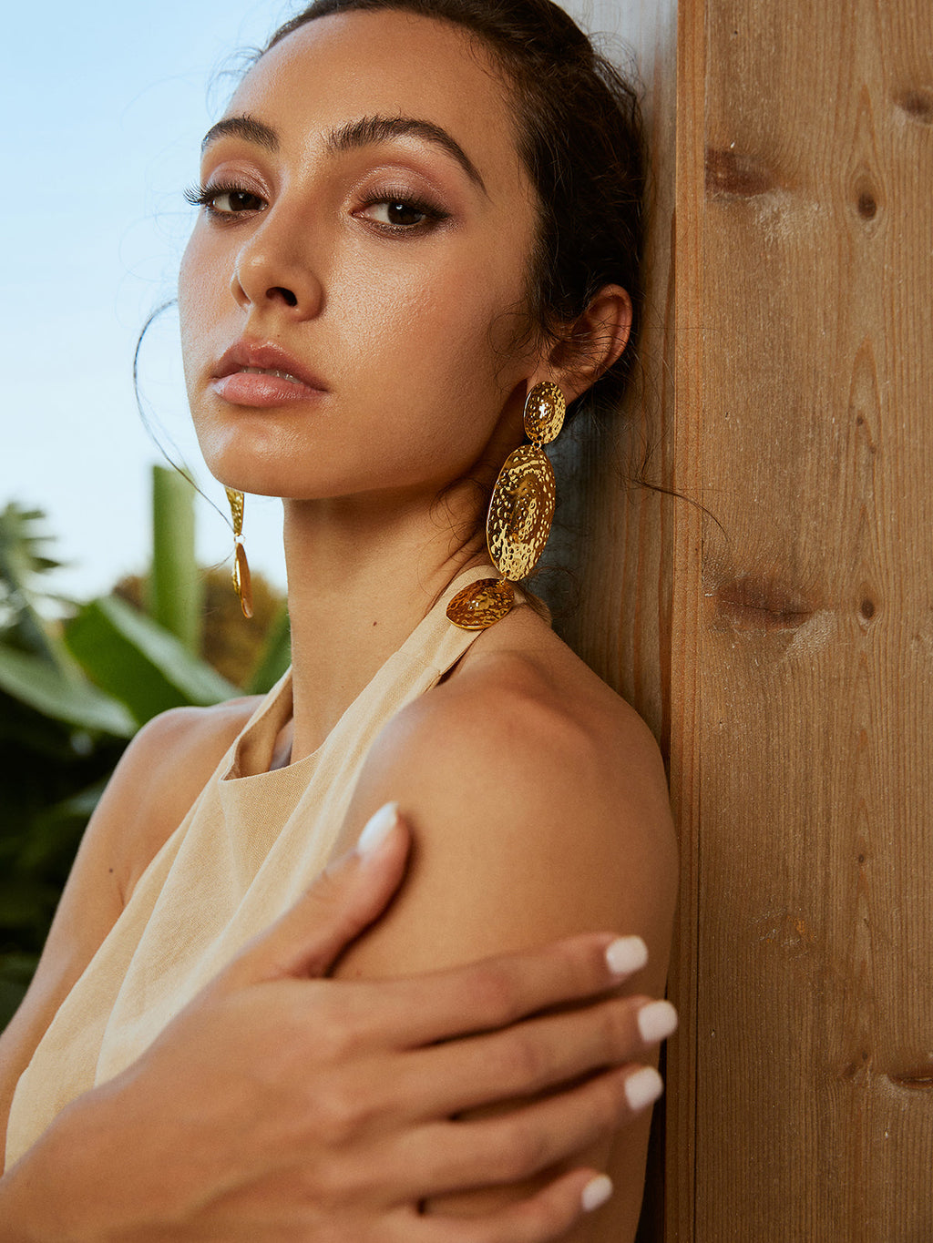 Cascade Textured Drop Earrings — Svelte Chic