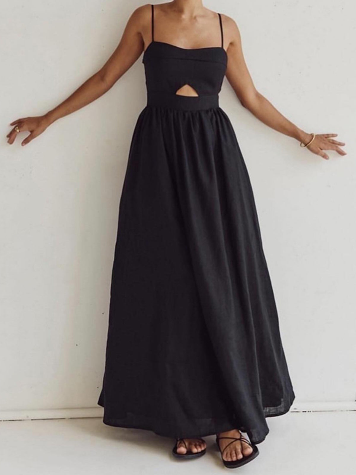 Cotton Sleeveless Pocket Maxi Dress — Svelte Chic