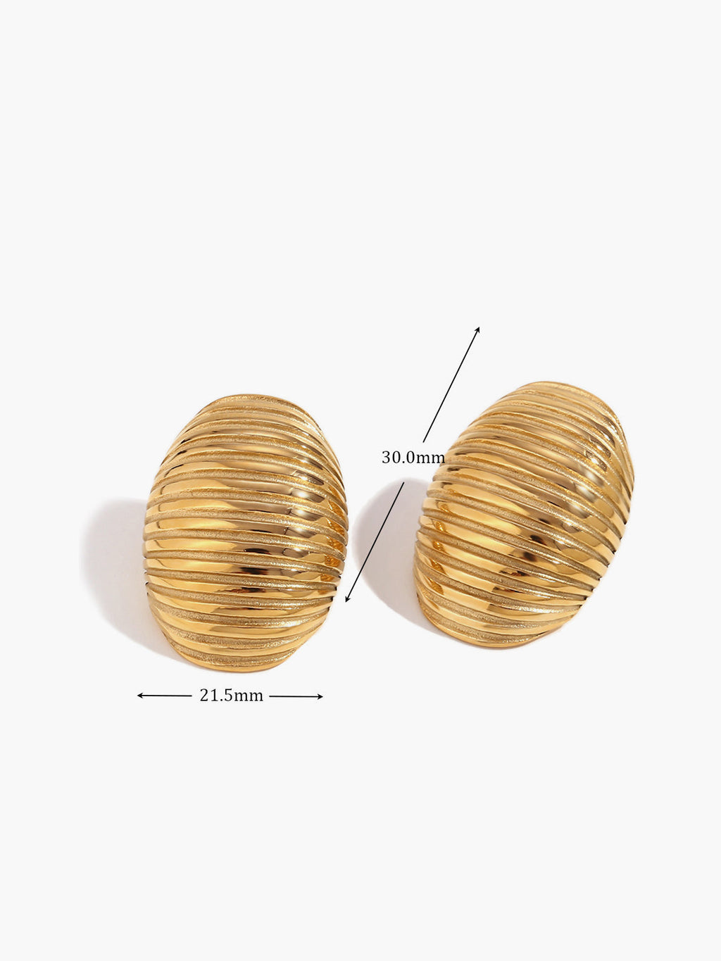 Ribbed Half Hoop Earrings — Svelte Chic