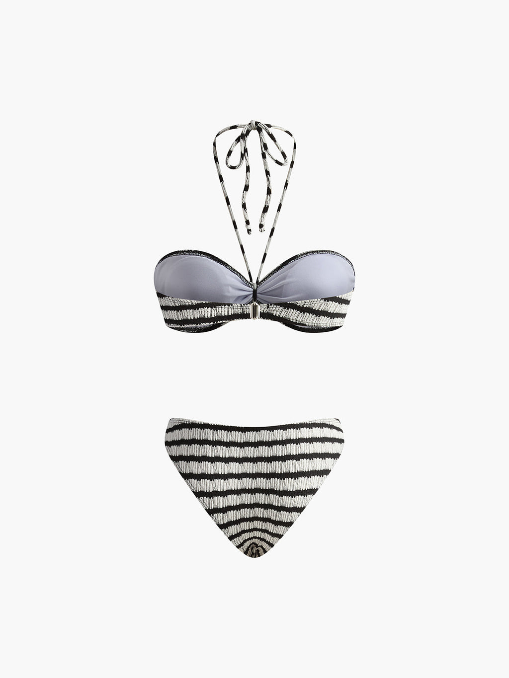 Striped Halter Bikini Set — Svelte Chic