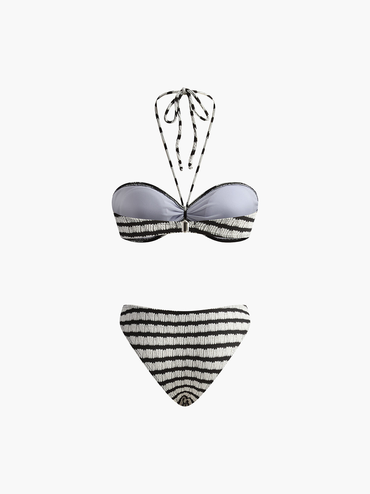 Striped Halter Bikini Set — Svelte Chic