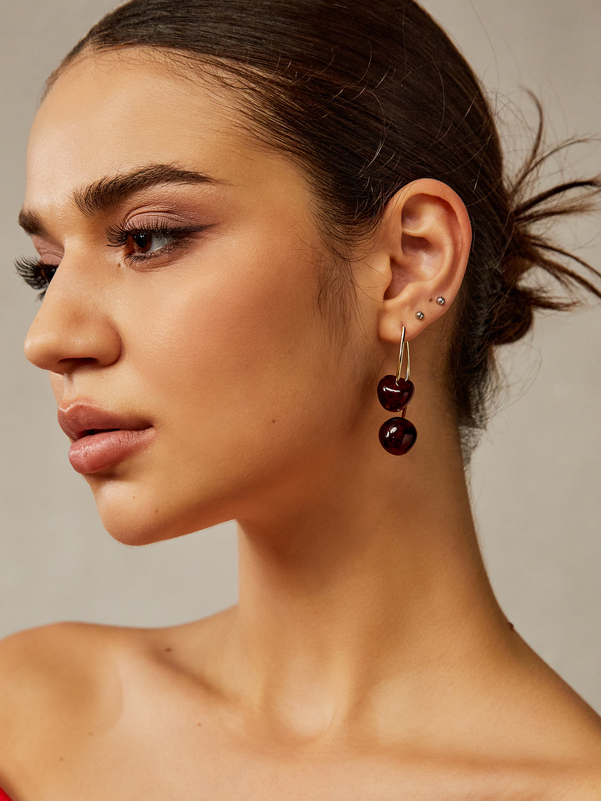 Cherry Charm Drop Earrings — Svelte Chic